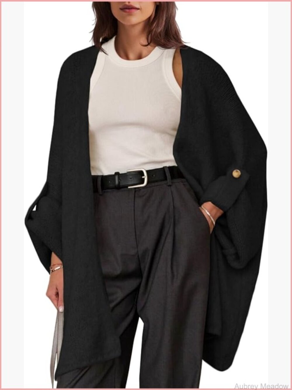 Oversized Long Cardigan Sweater Chunky Knit Open Front Slouchy Fall Trendy Coat